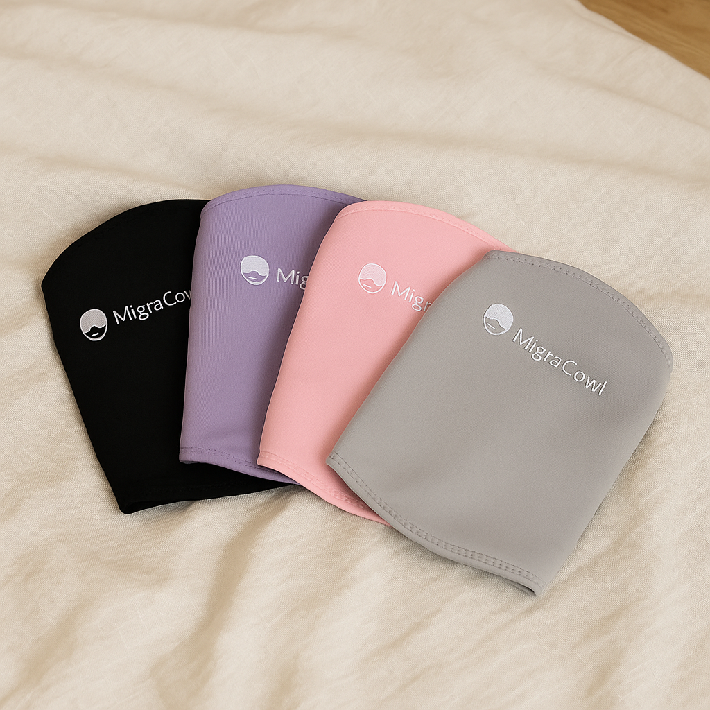 MigraCowl™ – Bonnet Thérapeutique | Anti-Migraine Chaud/Froid