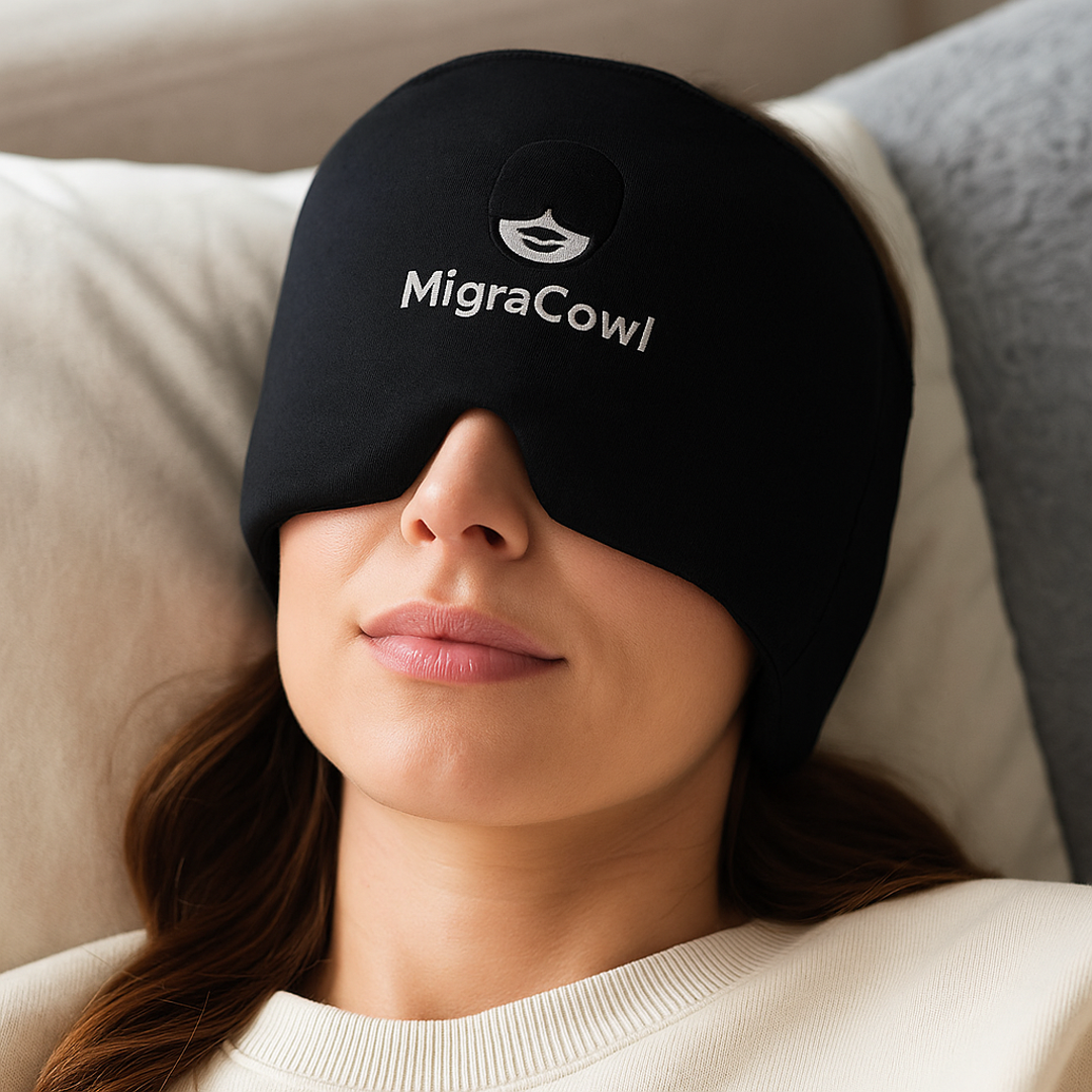 MigraCowl™ – Bonnet Thérapeutique | Anti-Migraine Chaud/Froid